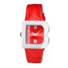 Laura Biagiotti Red Leather Dress Watch