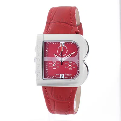 Laura Biagiotti Red Leather Dress Watch