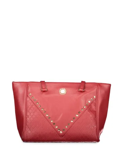 Laura Biagiotti Studded Logo-monogram Shoulder Bag In Red