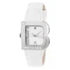 Laura Biagiotti White Leather Dress Watch