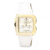 Laura Biagiotti White Leather Dress Watch