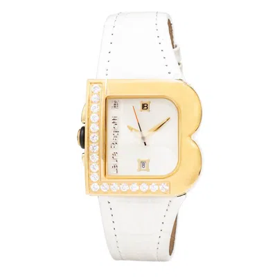 Laura Biagiotti White Leather Dress Watch