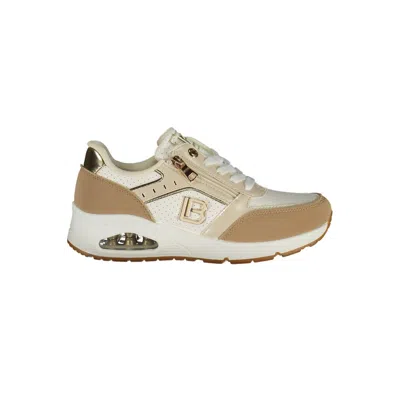 Laura Biagiotti White Polyester Athletic Sneakers In Neutral