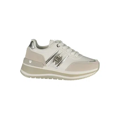 Laura Biagiotti White Polyurethane Women Sneaker In Neutral
