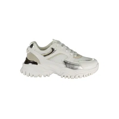 Laura Biagiotti White Polyurethane Women Sneaker In Gray