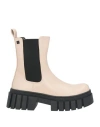 Laura Biagiotti Woman Ankle Boots Beige Size 10 Textile Fibers