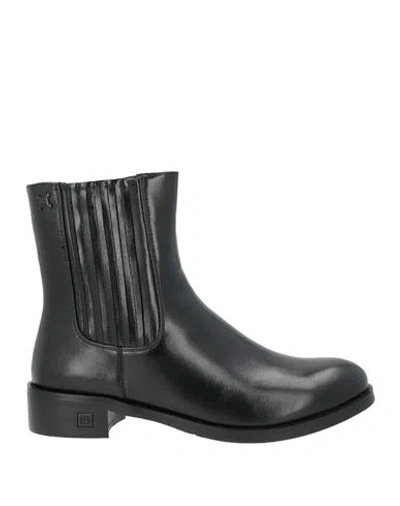 Laura Biagiotti Woman Ankle Boots Black Size 10 Rubber