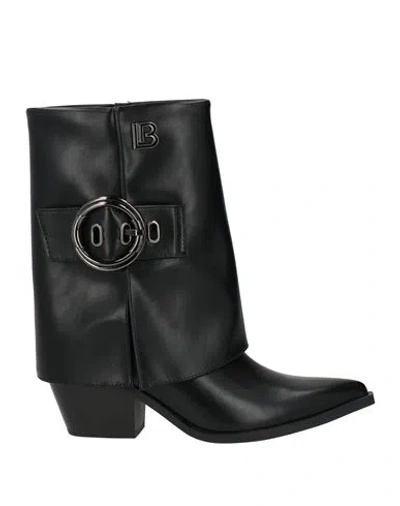 Laura Biagiotti Woman Ankle Boots Black Size 6 Synthetic Material