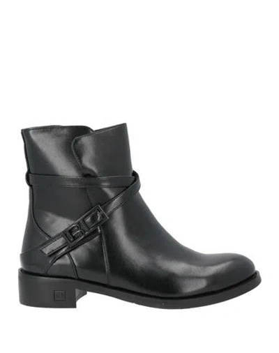 Laura Biagiotti Woman Ankle Boots Black Size 8 Rubber