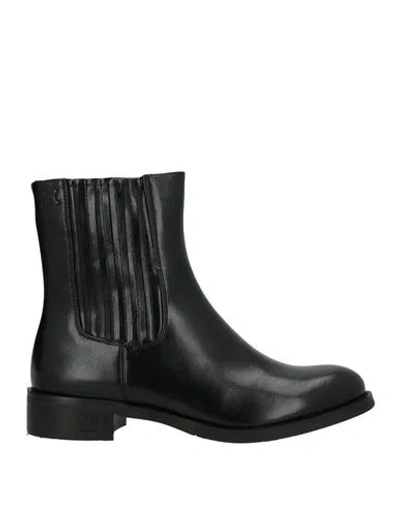 Laura Biagiotti Woman Ankle Boots Black Size 8 Synthetic Material