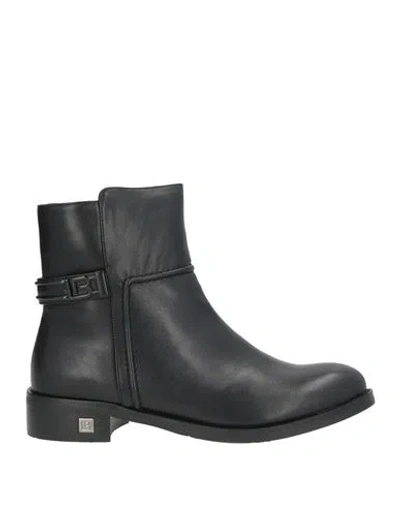 Laura Biagiotti Woman Ankle Boots Black Size 8 Synthetic Material