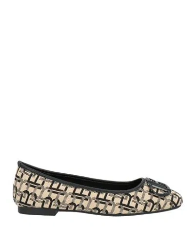 Laura Biagiotti Woman Ballet Flats Beige Size 8 Textile Fibers In Multi