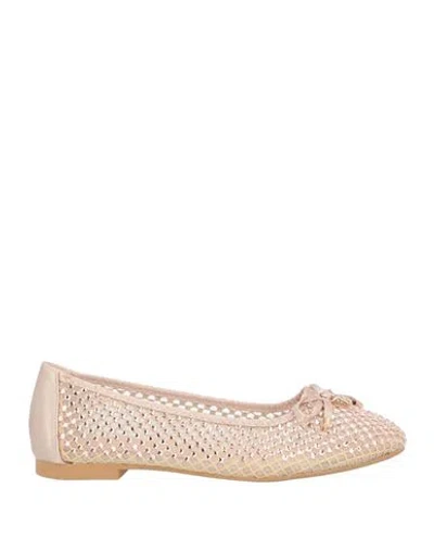 Laura Biagiotti Woman Ballet Flats Beige Size 9 Synthetic Material In Nude
