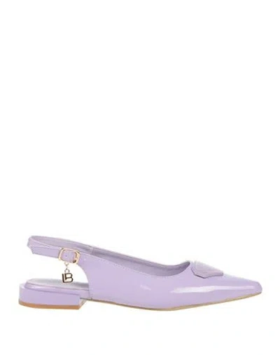 Laura Biagiotti Woman Ballet Flats Lilac Size 8 Textile Fibers In Purple