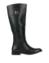 Laura Biagiotti Woman Boot Black Size 8 Textile Fibers In Multi