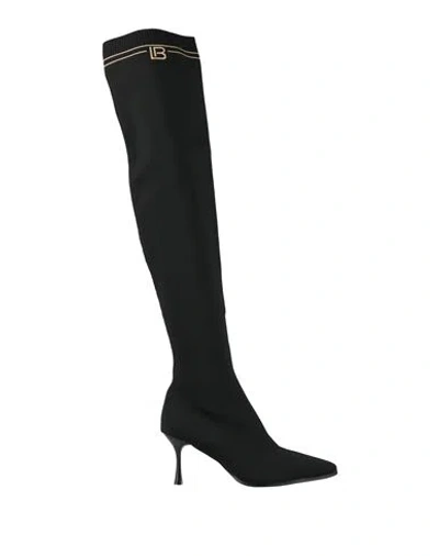 Laura Biagiotti Woman Boot Black Size 8 Textile Fibers
