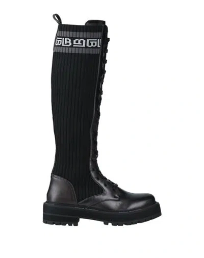 Laura Biagiotti Woman Knee Boots Black Size 11 Textile Fibers