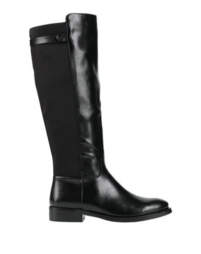 Laura Biagiotti Woman Boot Black Size 8 Textile Fibers, Rubber