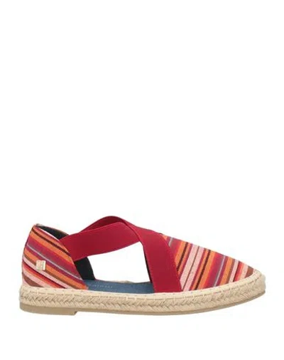 Laura Biagiotti Woman Espadrilles Garnet Size 8 Textile Fibers In Multi