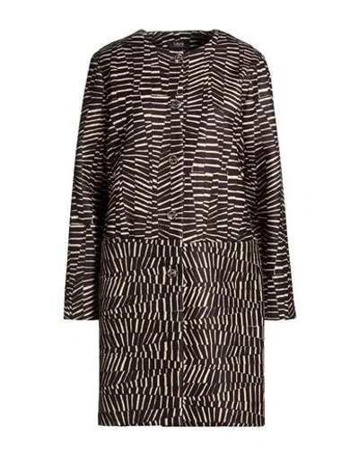 Laura Biagiotti Woman Overcoat & Trench Coat Black Size 10 Polyester, Viscose
