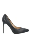 Laura Biagiotti Woman Pumps Black Size 11 Textile Fibers