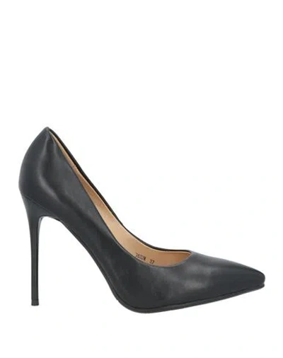 Laura Biagiotti Woman Pumps Black Size 11 Textile Fibers