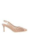 LAURA BIAGIOTTI LAURA BIAGIOTTI WOMAN PUMPS LIGHT BROWN SIZE 6 TEXTILE FIBERS