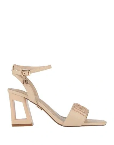 Laura Biagiotti Woman Sandals Beige Size 8 Synthetic Fibers In Neutral