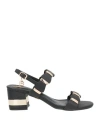 Laura Biagiotti Woman Sandals Black Size 7 Synthetic Fibers