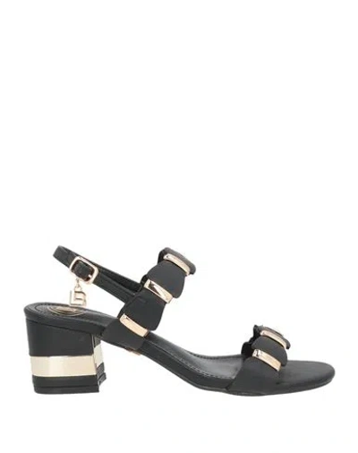 Laura Biagiotti Woman Sandals Black Size 7 Synthetic Fibers