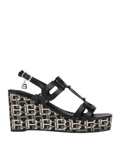 Laura Biagiotti Woman Sandals Black Size 8 Synthetic Material