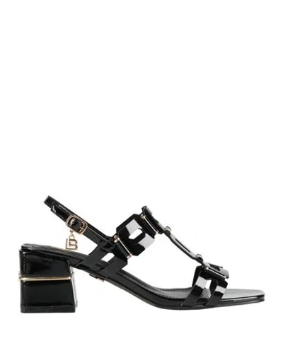 Laura Biagiotti Woman Sandals Black Size 8 Textile Fibers