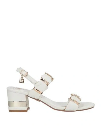 Laura Biagiotti Woman Sandals White Size 7 Synthetic Fibers