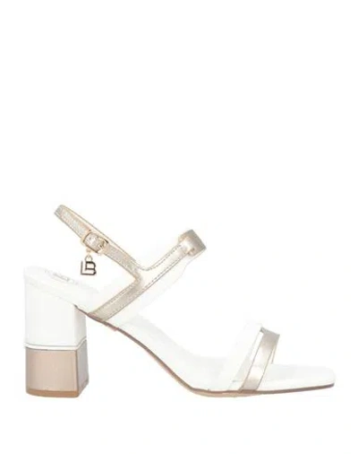 Laura Biagiotti Woman Sandals White Size 7 Synthetic Material