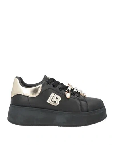 Laura Biagiotti Woman Sneakers Black Size 6 Textile Fibers