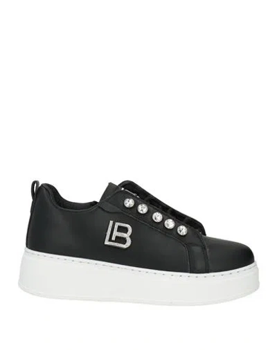Laura Biagiotti Woman Sneakers Black Size 9 Textile Fibers