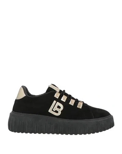 Laura Biagiotti Woman Sneakers Black Size 9 Textile Fibers, Synthetic Material