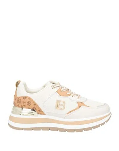 Laura Biagiotti Woman Sneakers Cream Size 11 Synthetic Material, Textile Fibers In White
