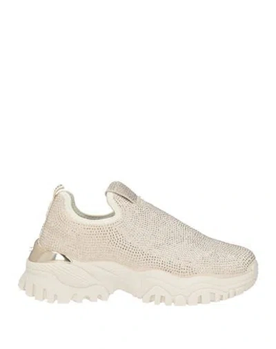 Laura Biagiotti Woman Sneakers Ivory Size 9 Textile Fibers In Multi