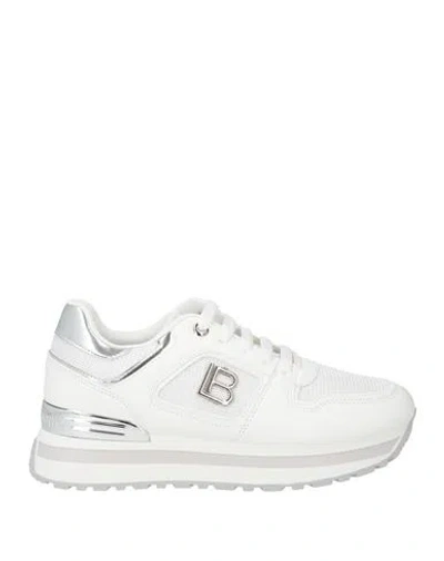 Laura Biagiotti Woman Sneakers White Size 10 Synthetic Material, Textile Fibers