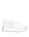 Laura Biagiotti Woman Sneakers White Size 8 Textile Fibers In Multi