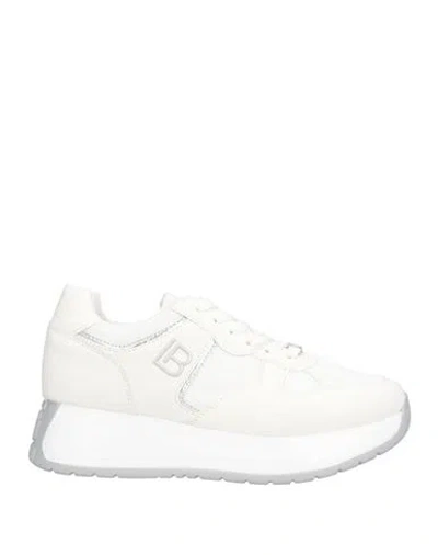 Laura Biagiotti Woman Sneakers White Size 8 Textile Fibers In Multi