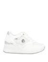 Laura Biagiotti Woman Sneakers White Size 8 Textile Fibers In White