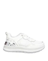 Laura Biagiotti Woman Sneakers White Size 8 Textile Fibers, Polyurethane In Multi