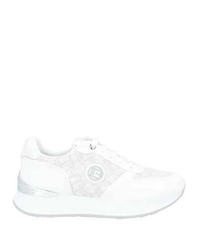 Laura Biagiotti Woman Sneakers White Size 9 Synthetic Material, Textile Fibers