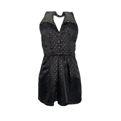 Laura Citron Women's Black / Gold / Silver Edie Romper