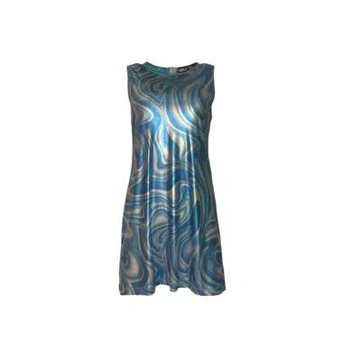 Laura Citron Women's Blue / Silver Galaxie Dress In Multi