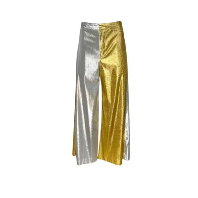 Laura Citron Women's Gold / Silver Astor Pant In Multi