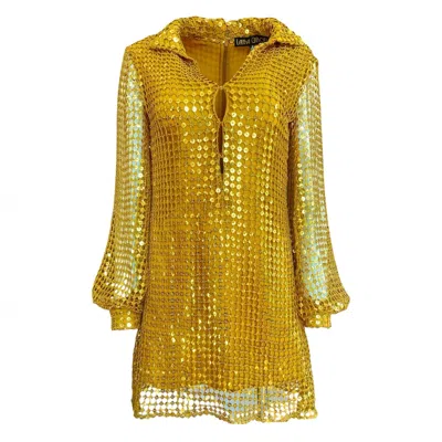 Laura Citron Women's Golden Glow Sequin Dress