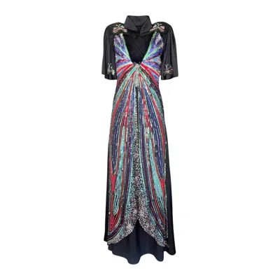 Laura Citron Women's Monarch Maxi Dress + Capelette In Black